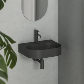 Ravak Väggmonterad Tvättställ <strong>Ceramic Slim</strong>  Oval Svart Matt 55 cm