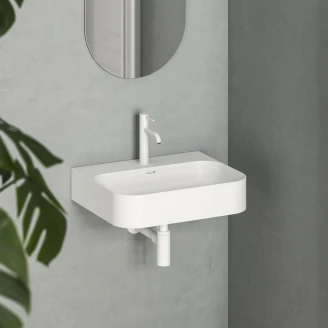 Ravak Väggmonterad Tvättställ <strong>Ceramic Slim</strong>  Rektangulär Vit Matt 55 cm