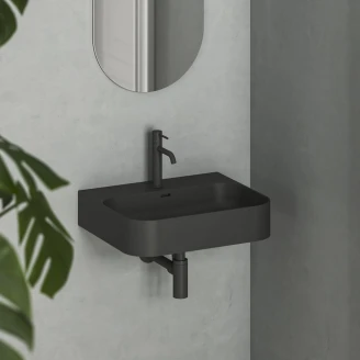 Ravak Väggmonterad Tvättställ <strong>Ceramic Slim</strong>  Rektangulär Svart Matt 55 cm
