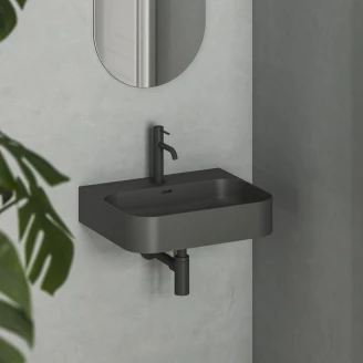 Ravak Väggmonterad Tvättställ <strong>Ceramic Slim</strong>  Rektangulär Antracit Matt 55 cm