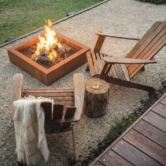 Cortena Eldskål <strong>Hogar</strong>  Cortenstål med Grillgaller 100×100 cm