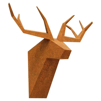Cortena Dekorativ Väggfigur Deer Spetsigt <strong>Antlers</strong>  Cortenstål