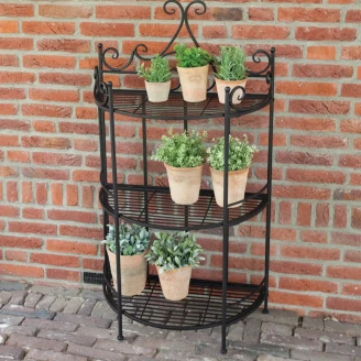 Växtställ Fällbar Halvrund <strong>Gardenia</strong>  Svart