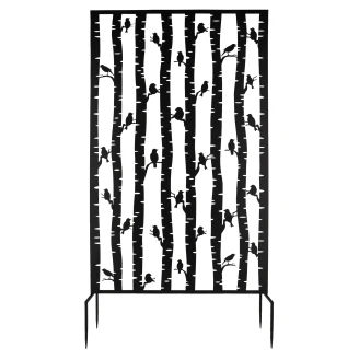 Skärm med Fågelmotiv <strong>Bastion</strong>  Svart 100 cm