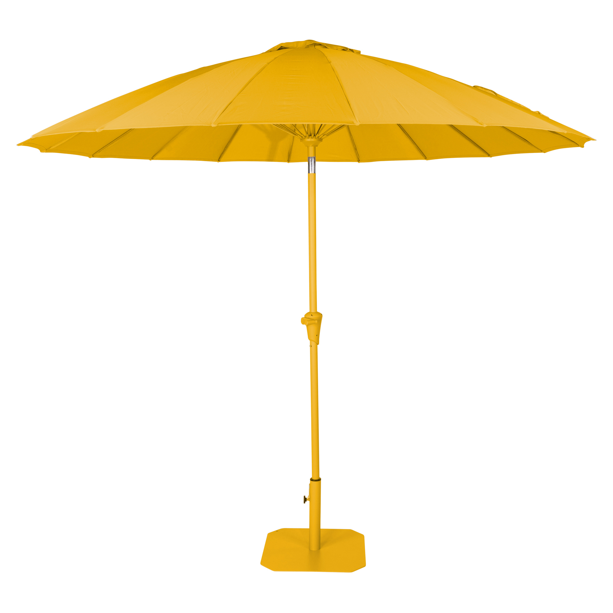 Zuiver Hageparasoll med Fot Sunshine Gul Ø 250 cm