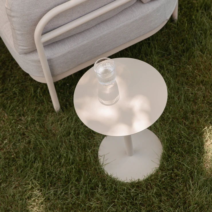 Zuiver Sofabord Snow Beige Ø 35 cm