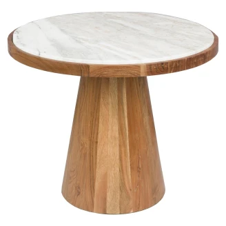 Soffbord <strong>Carrara</strong>  Trä, Marmor Ø 50 cm