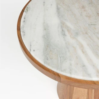 Soffbord Carrara Trä, Marmor Ø50 cm