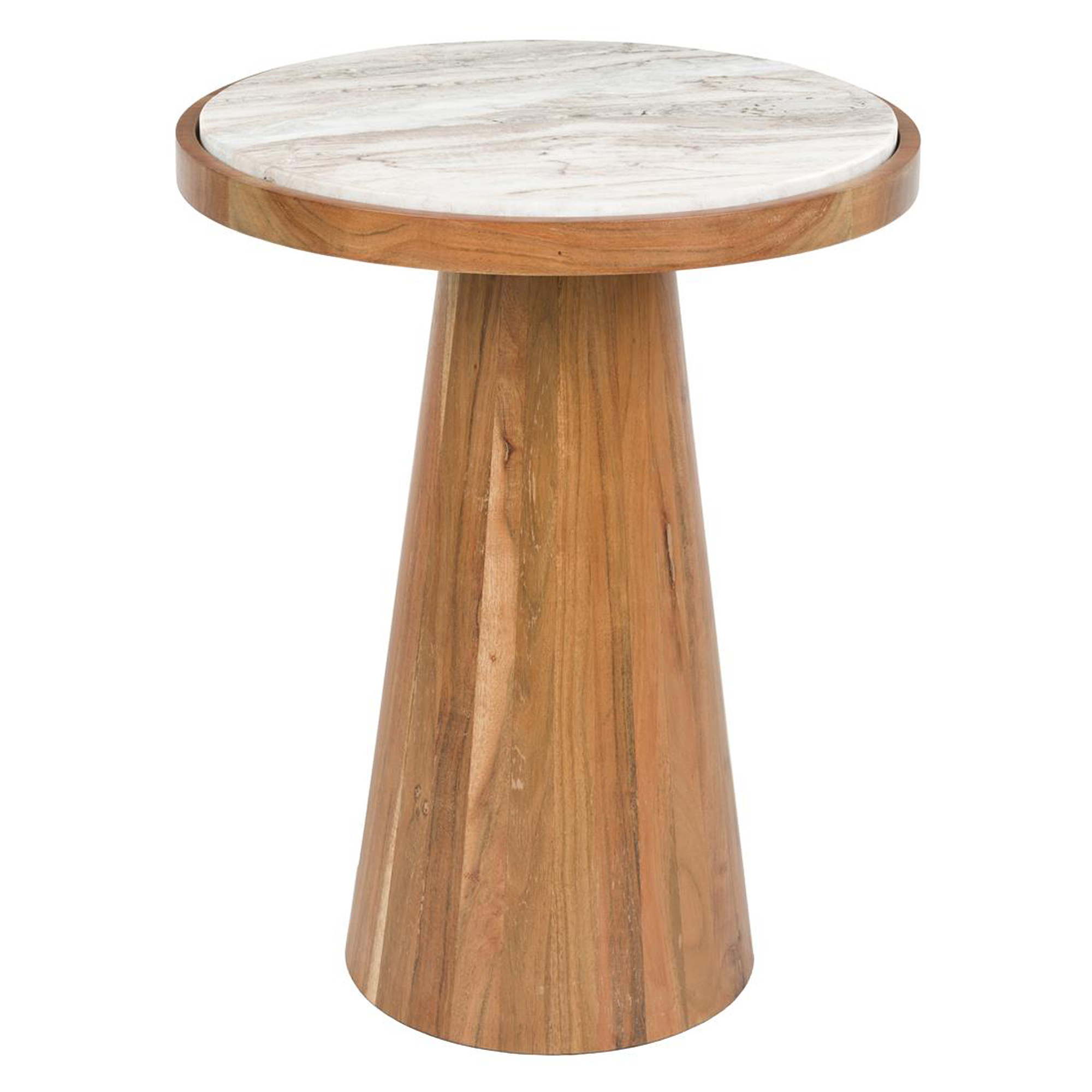 Sidebord Carrara Tre, Marmor Ø 40 cm