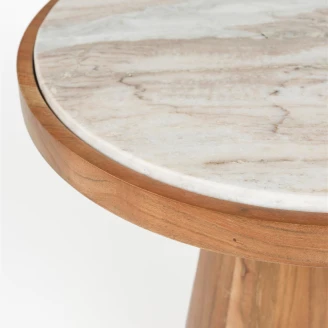Sidobord <strong>Carrara</strong>  Trä, Marmor Ø40 cm