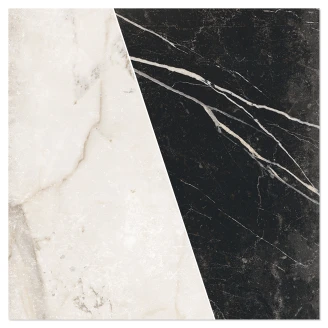 Marmor Mosaik Klinker <strong>Palatina</strong>  Delad Ljusbeige-Svart Matt 30x30 cm