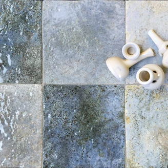 Klinker <strong>Lucent</strong>  Blå Matt-Blank 20x20 cm