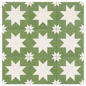 Mainzu Klinker <strong>Fired</strong>  Star Green Matt 20x20 cm