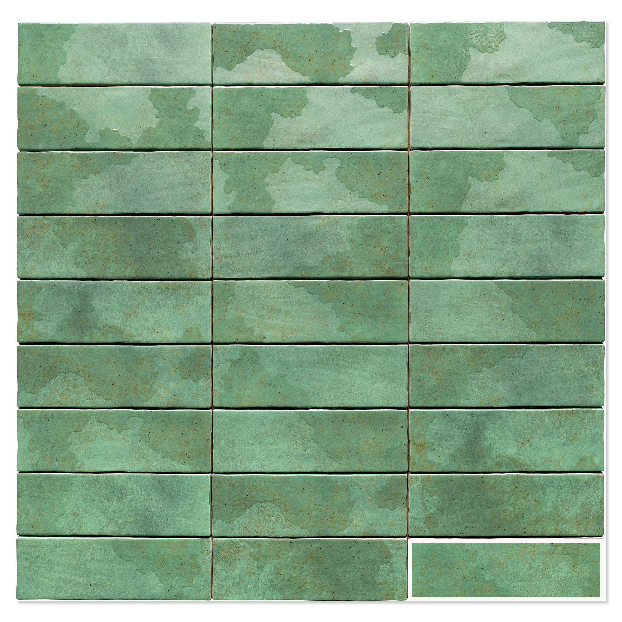 Mainzu Kakel Korfu Grön Matt-Blank 7x20 cm | Hill Ceramic®