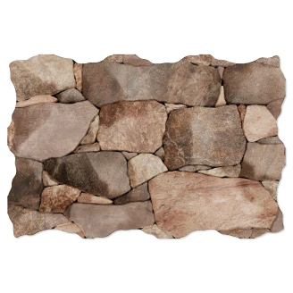 Veggflis <strong>Coralstone</strong>  Brun Matt 34x50 cm