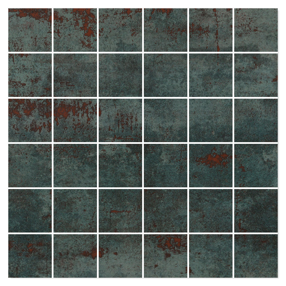 Mosaikk Gulvflis Metalic Grønn Matt 30x30 (5x5) cm