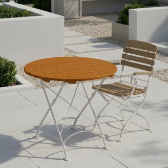 Hagebord <strong>Arvex</strong>  Tre, Hvit Ø 85 cm