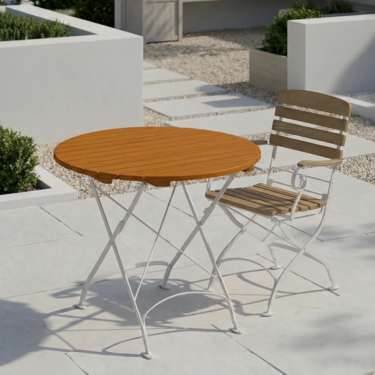 Hagebord Arvex Tre, Hvit Ø 85 cm