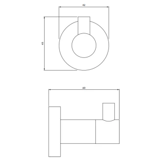 Omnires Väggkrokar <strong>Modern Project</strong> Koppar Blank