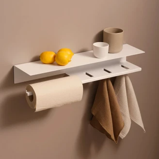 Köksrullehållare <strong>Sommardopp</strong>  60 cm Vänster Vit
