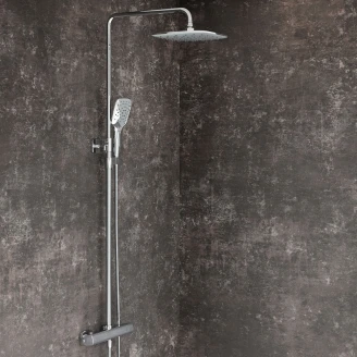 Ravak Takdusjsett <strong>Chrome</strong>  Svart Matt med Termostat