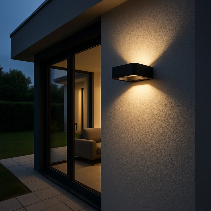 Utendørs Vegglampe Jolt Svart Matt