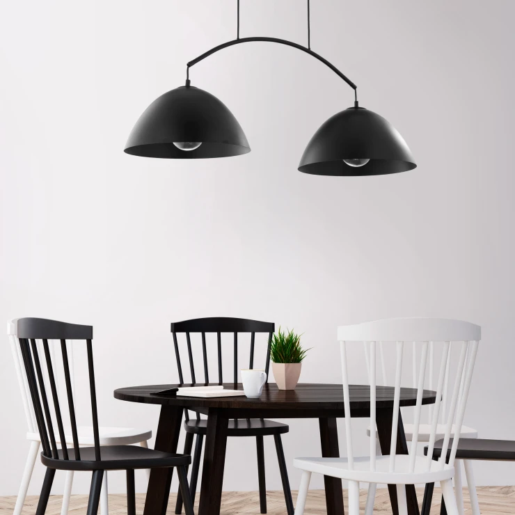Hengelampe Duo Cortona Svart Matt