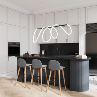 Hängande Lampa <strong>Menton</strong>  Svart Matt 100 cm