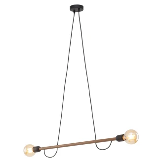 Hängande Lampa Duo <strong>Lys</strong>  Trä Matt