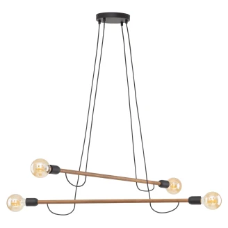 Hängande Lampa Quadro <strong>Lys</strong>  Trä Matt