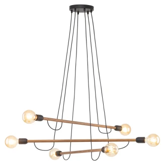 Hängande Lampa Hexa <strong>Lys</strong>  Trä Matt