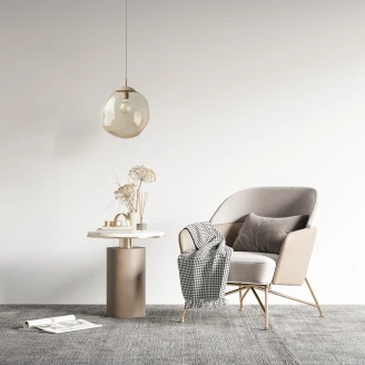 Hängande Lampa <strong>Ardea</strong>  Beige Matt 30x35 cm
