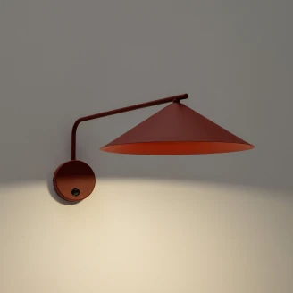 Vägglampa M <strong>Bruma</strong>  Röd Matt