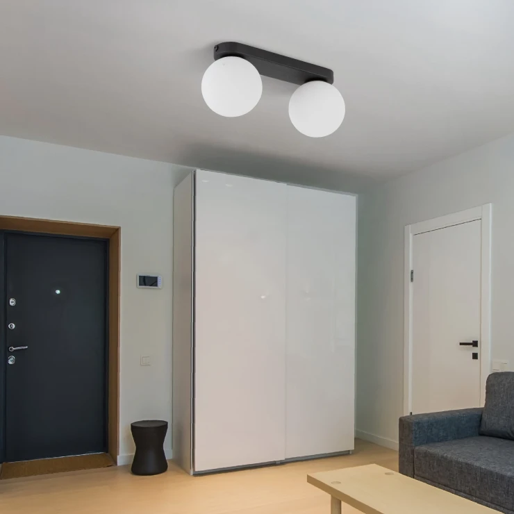 Taklampe Duo Nex Svart Matt