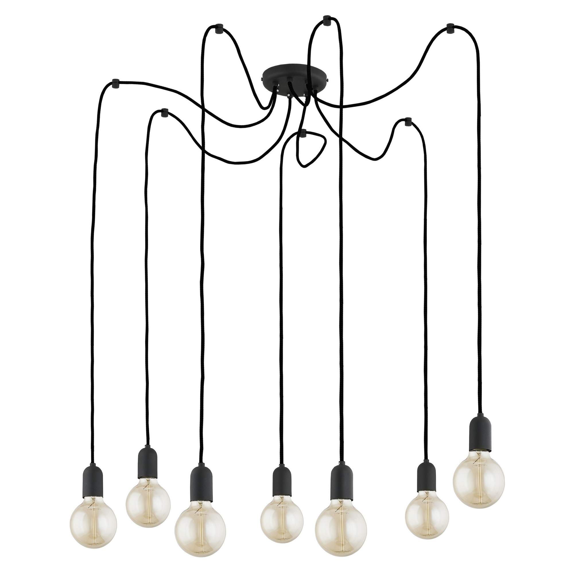 Hängande Lampa Spider Svart Matt