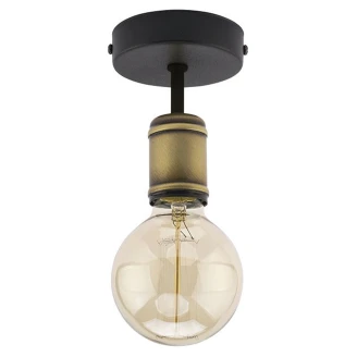 Taklampa <strong>Retro Line</strong>  Svart, Guld Matt