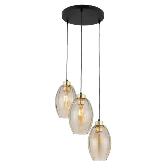 Hängande Lampa Trio Cirkel <strong>Lumvion</strong>  Bärnsten Blank