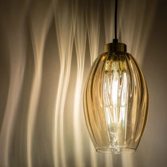 Hängande Lampa Uno <strong>Lumvion</strong>  Bärnsten Blank