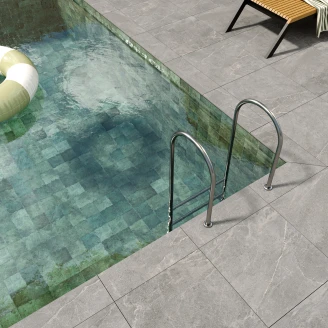 Poolkant Hörnset Klinker <strong>Empyrio</strong>  Grå Matt 20x60 cm Tjocklek 20 mm