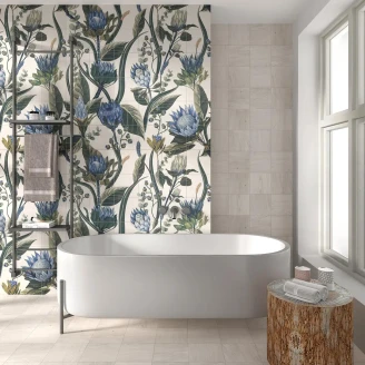Mainzu Gulvflis <strong>Murales</strong>  Blue Leaves Matt 120x120 cm (36 st 20x20 cm)