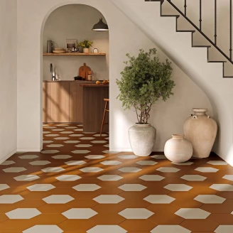 Hexagon Klinker <strong>Sekel</strong>  Cayenne Matt 23x27 cm
