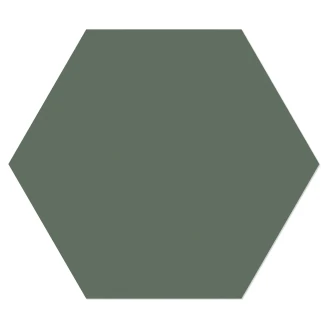 Hexagon Klinker <strong>Sekel</strong>  Mörkgrön Matt 23x27 cm