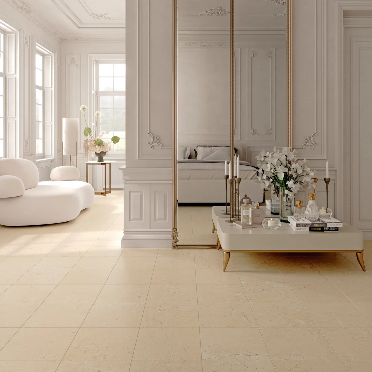 Marmor Gulvflis Rosendal Ljusbeige Matt 30x30 cm