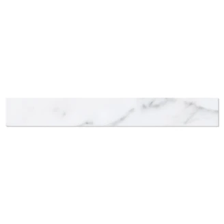 Marmor Golvsockel Klinker <strong>Rosendal</strong>  Vit Matt 8x60 cm