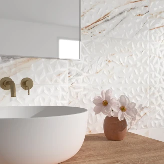 Marmor Kakel <strong>Malm</strong>  Decor Sandguld Blank-Relief 25x50 cm
