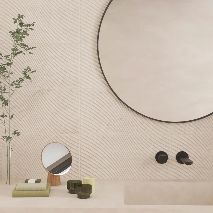 Kakel Avalun Decor Beige Matt-Relief 25x50 cm
