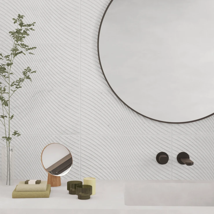 Kakel Avalun Decor Silver Matt-Relief 25x50 cm