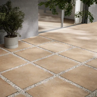 Sant’Agostino Utomhus Klinker <strong>Duo</strong>  Caramel Matt-Struktur 3D 90x90 cm Tjocklek 20 mm