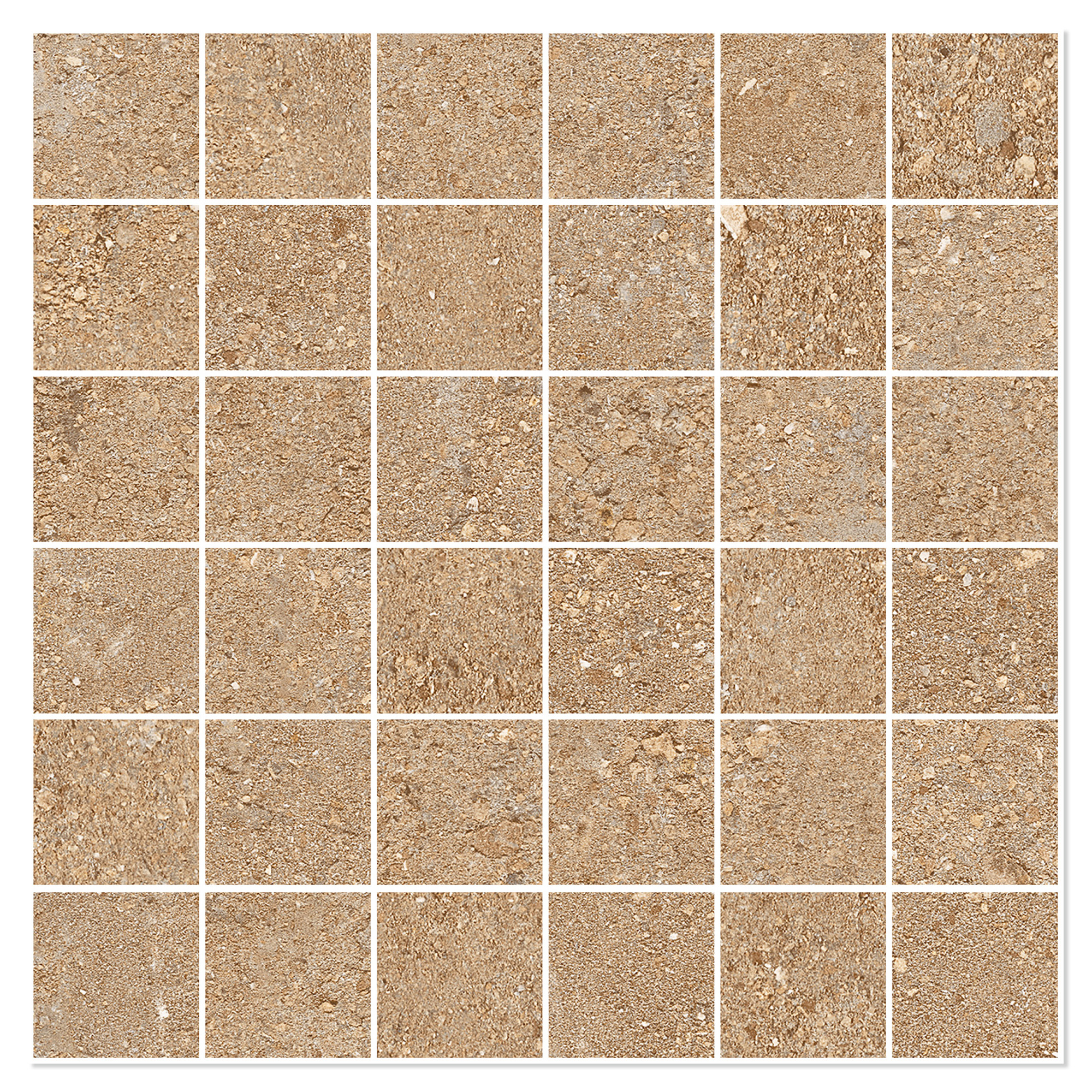 Sant’Agostino Mosaikk Gulvflis Duo Caramel Matt-Struktur 30x30 (5x5) cm