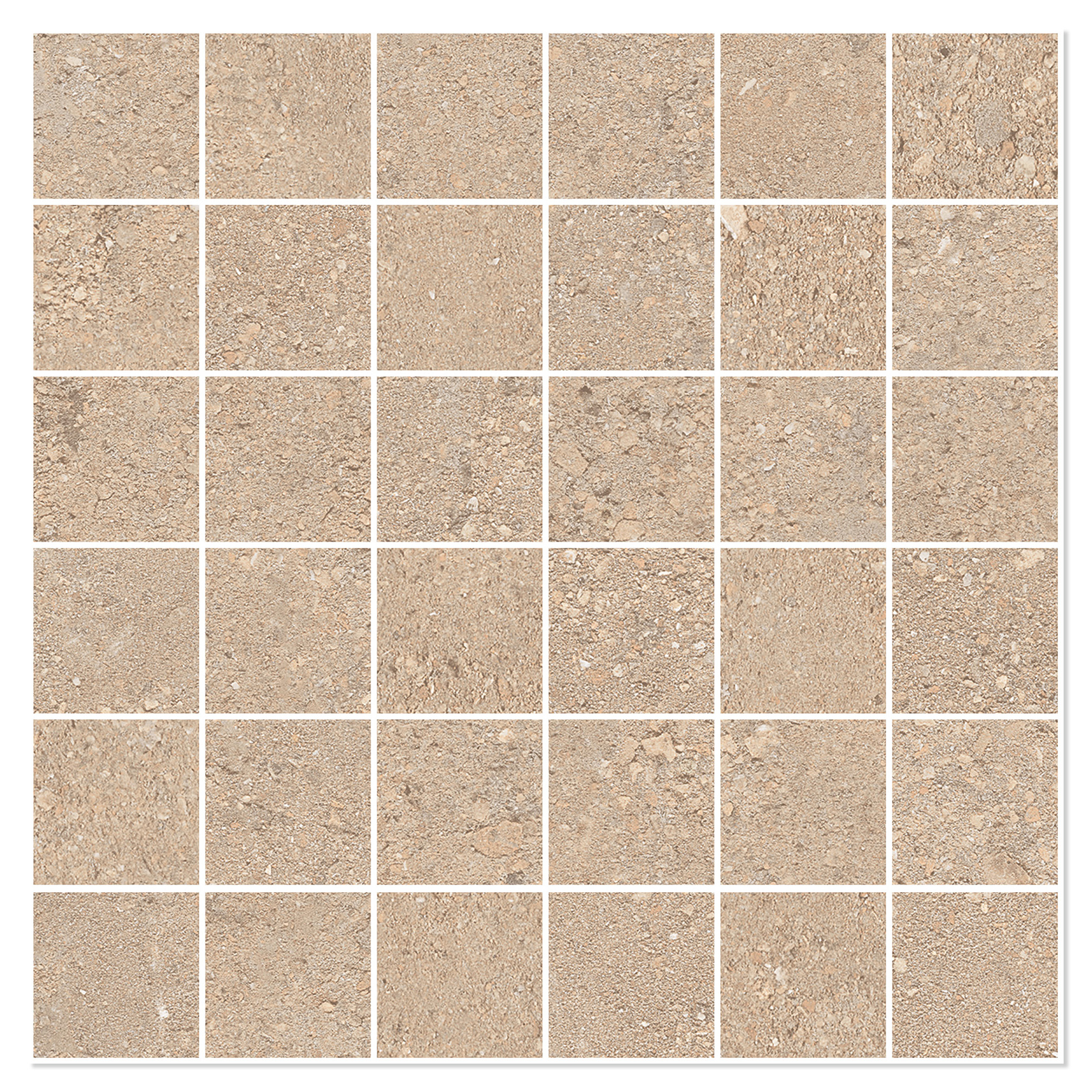 Sant’Agostino Mosaikk Gulvflis Duo Sand Matt-Struktur 30x30 (5x5) cm